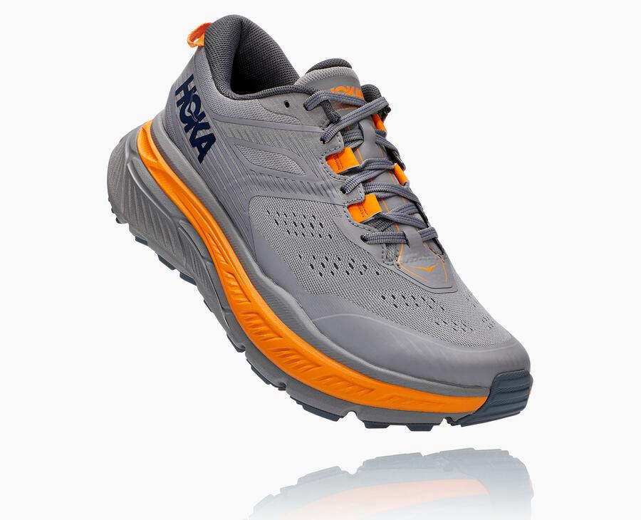 Trail Shoes Mens - Hoka One One Stinson Atr 6 - Grey - JCLPYNK-04